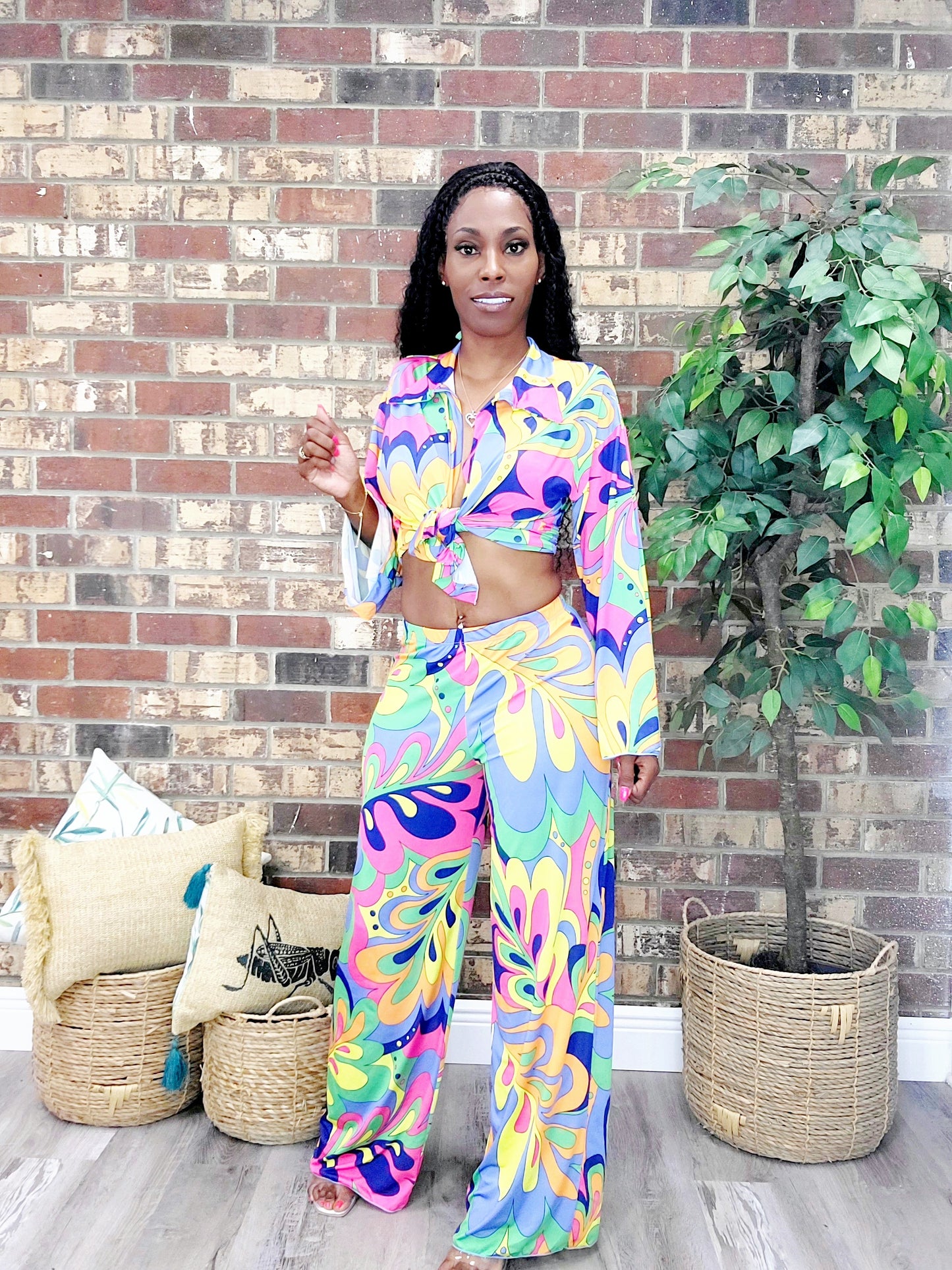 3pc Sherbet Pants Set - Laine Collection