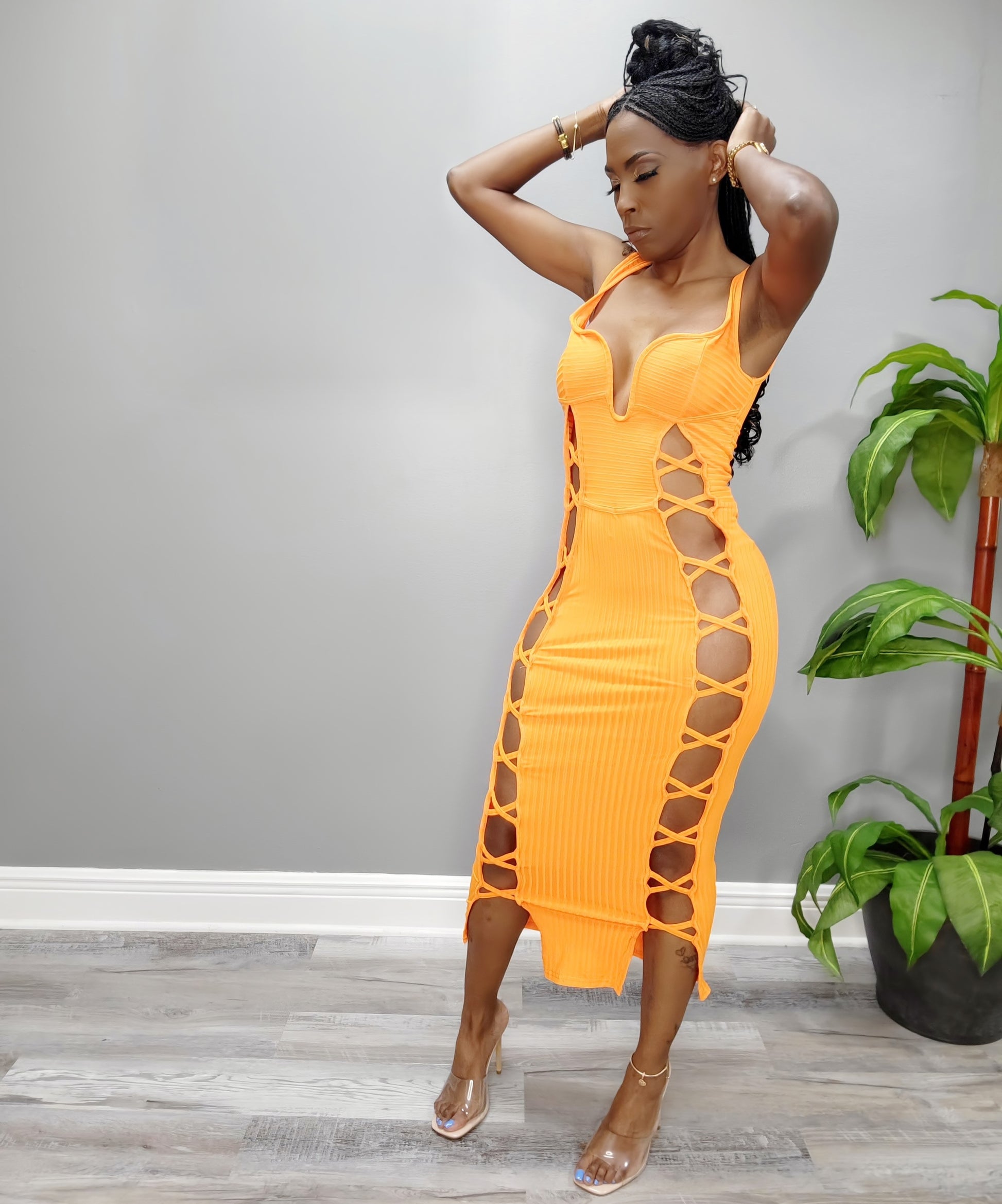 Tezea Caged Dress - Laine Collection