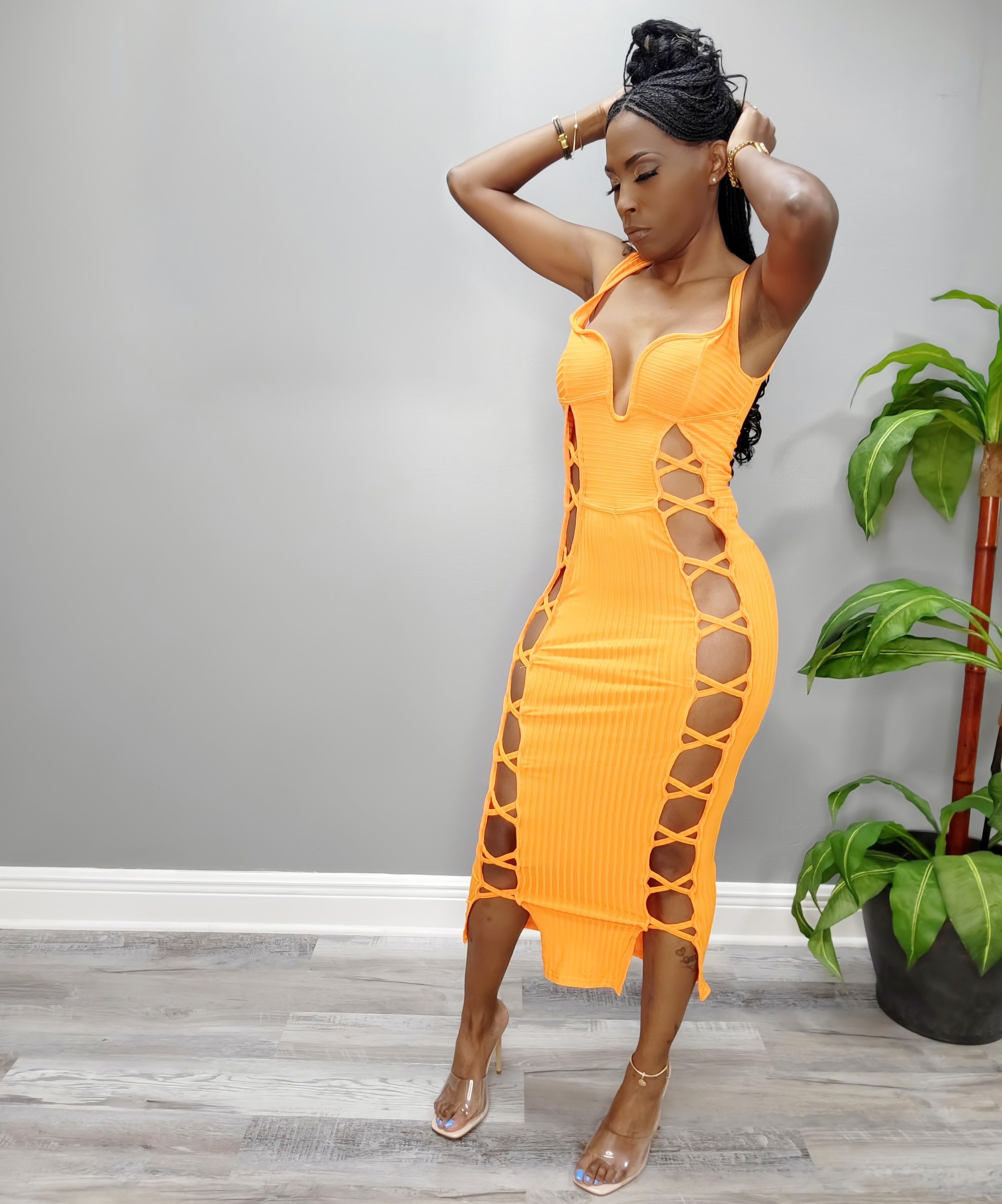 Tezea Caged Dress