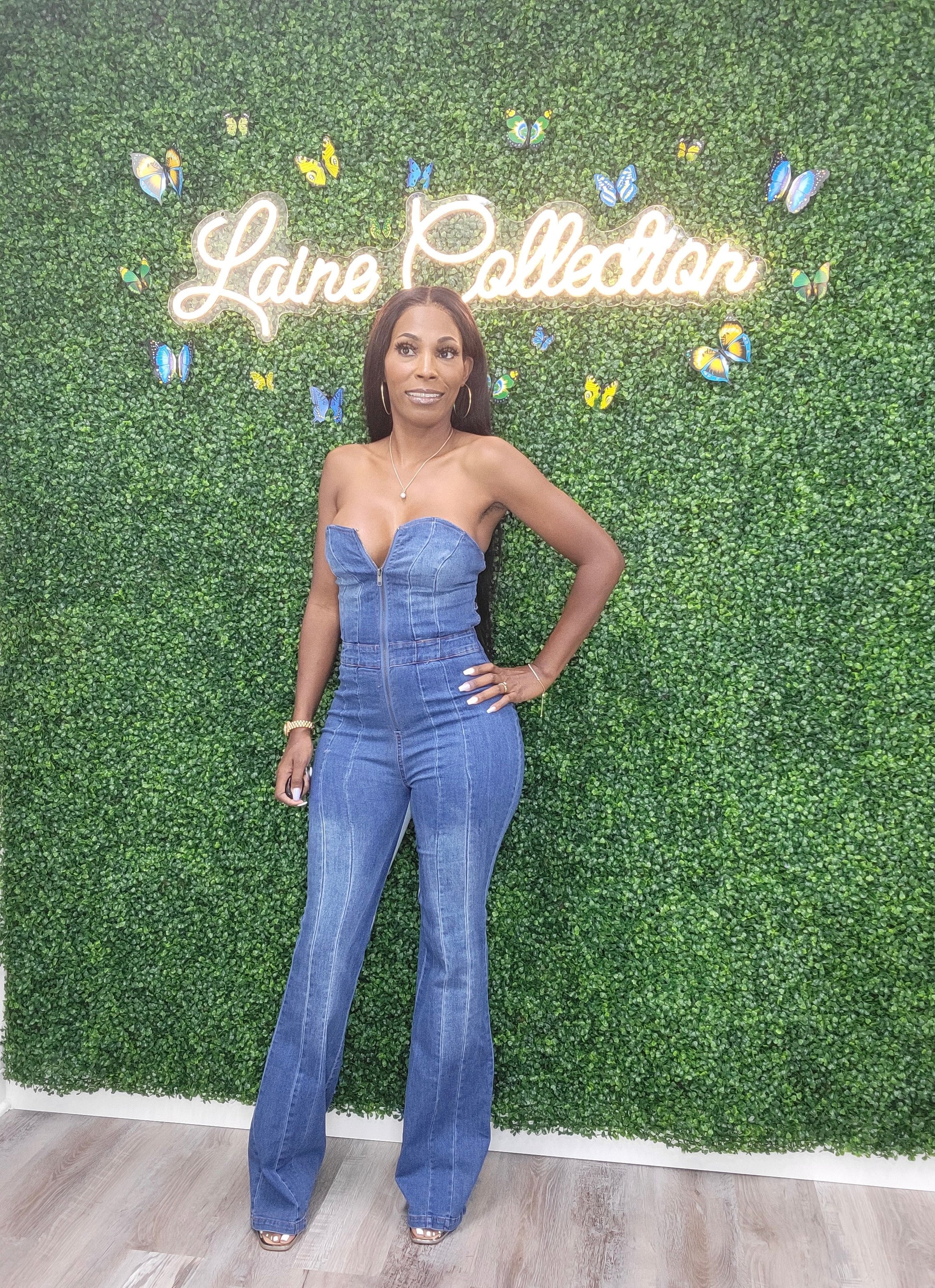 Danger Denim Jumpsuit - Laine Collection