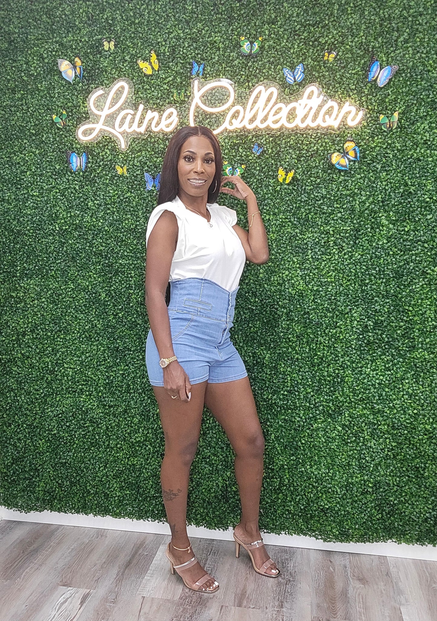 Alaia Denim Short - Laine Collection